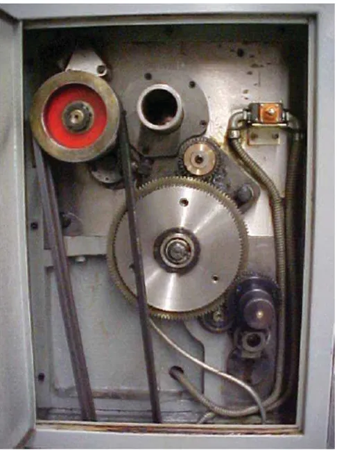 Gambar 1.7. Sistem transmisi mesin bubut 