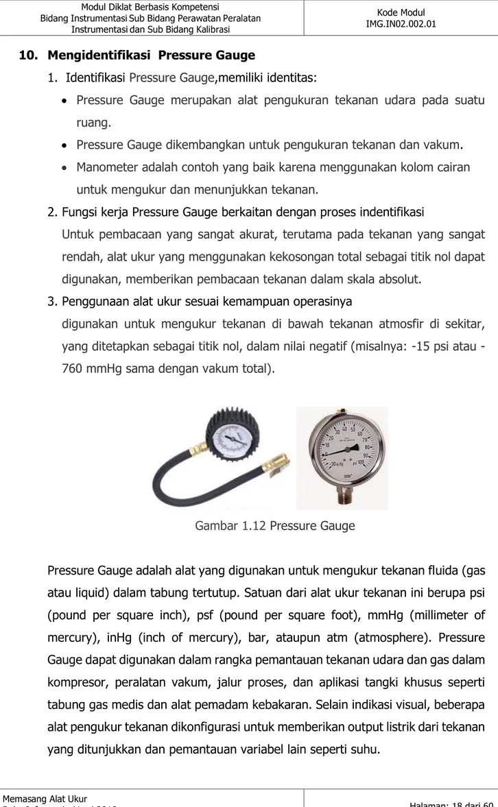 Gambar 1.12  Pressure Gauge