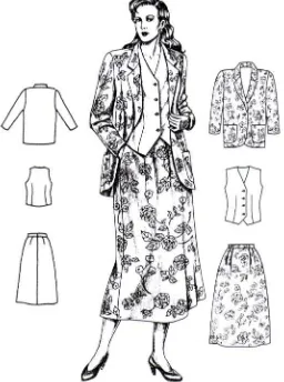 Gambar 1: Busana semi formal, eksekutif, uniform untuk wanita dewasa aktif (p. 48)  