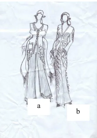 Gambar 1. a. Kebaya maskulin 