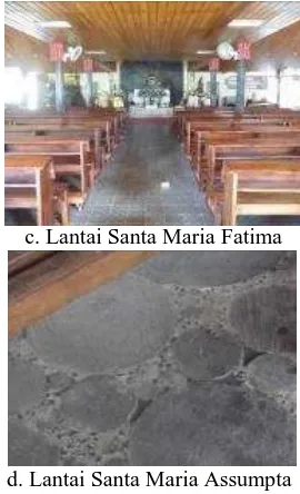 Gambar 11. Lantai Ruang Ibadah d. Lantai Santa Maria Assumpta  