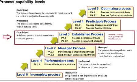 Fig. 1. Process Capability Levels (Braga, 2016) 