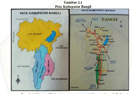 Gambar 2.1 Peta Kabupaten Bangli 