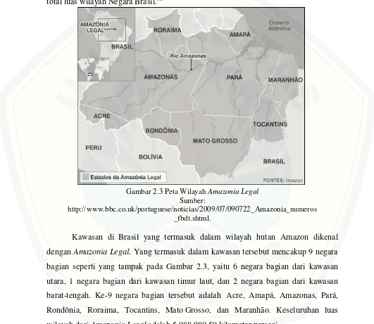 Gambar 2.3 Peta Wilayah Amazonia Legal 