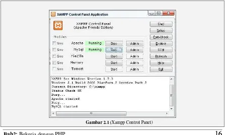 Gambar 2.1 (Xampp Control Panel) 