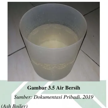 Gambar 3.5 Air Bersih  Sumber: Dokumentasi Pribadi. 2019 