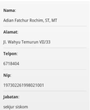 Gambar 17 Tampilan Menu Daftar Matakuliah 