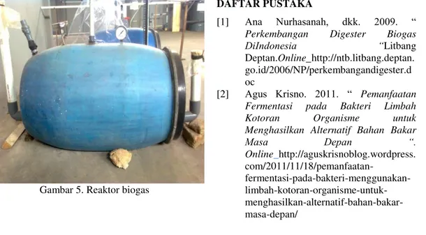 Gambar 5. Reaktor biogas 