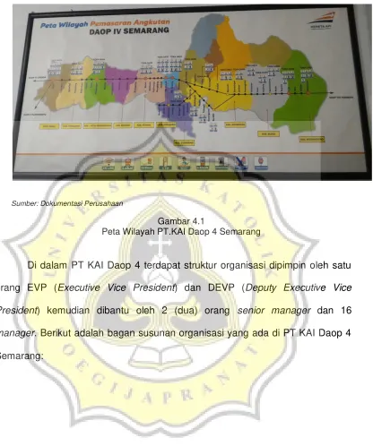 Gambar 4.1 Peta Wilayah PT.KAI Daop 4 Semarang 