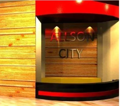 Gambar 5. Perspektif Area Receptionist di Hotel Allson City 
