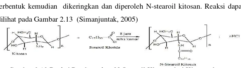 Gambar 2.13 Reaksi Pembentukan N-Stearoil Kitosan dari Kitosan denganStearoil Klorida