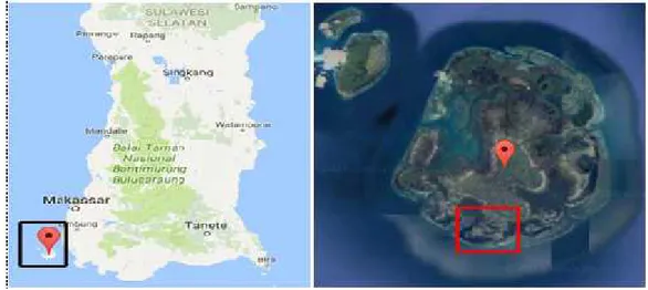 Gambar 1: Pulau Tanakeke, Kabupaten Takalar, Sulawesi Selatan Sumber :Google earth (2016)