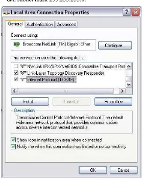Gambar�3.31��Pengaturan�TCP/IP�