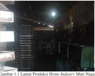 Gambar 1.1 Lantai Produksi Home Industry Muri Naga (Sumber: Home Industry Muri Naga)