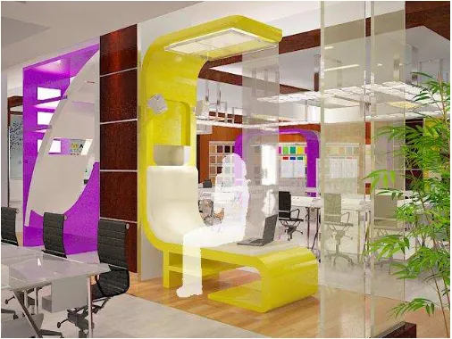 Gambar. 9. Area Private Space Studio Tugas Akhir Desain Interior  