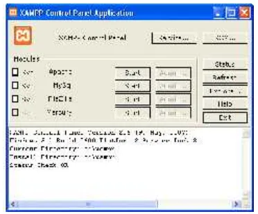 Gambar 2.1 XAMPP Control Panel Application