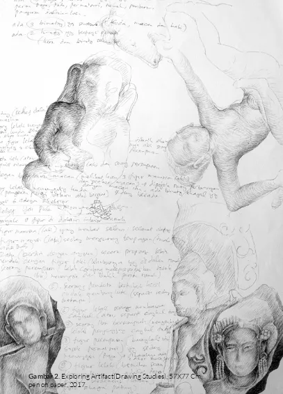 Gambar 2. Exploring Artifact(Drawing Studies), 57X77 Cm, pen on paper, 2017.