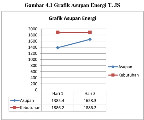 Gambar 4.1 Grafik Asupan Energi T. JS 