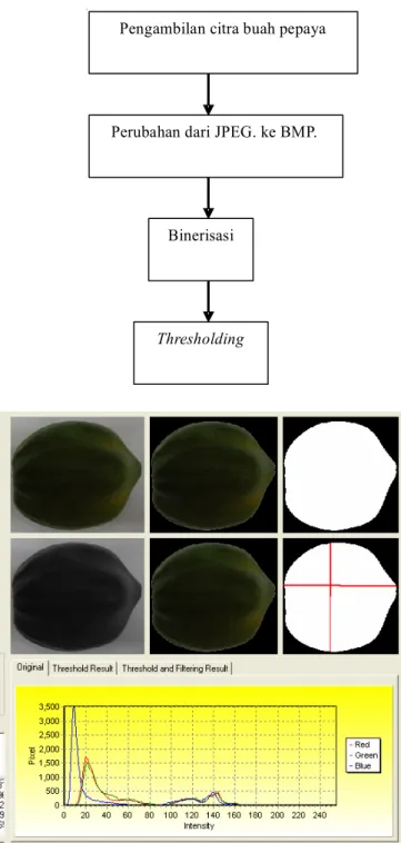 Gambar 1. Diagram alir pengolahan citra, proses binerisasi