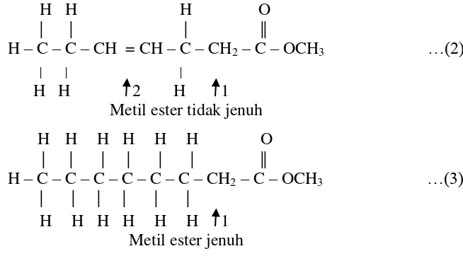 Gambar 7 Kemungkinan Masuknya Gugus Sulfonat pada Metil Ester  