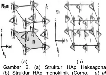Gambar 1. Struktur HAp (Boanini, et al., 2008) 