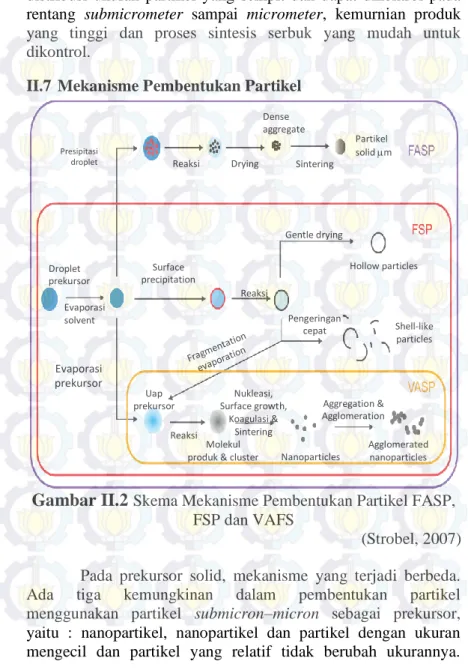 Gambar II.2  Skema Mekanisme Pembentukan Partikel FASP, 