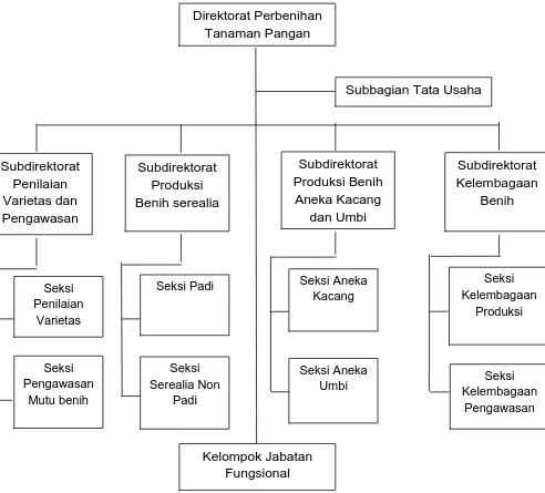 Gambar 1. Bagan Struktur Organisasi Direktorat Perbenihan Tanaman Pangan 