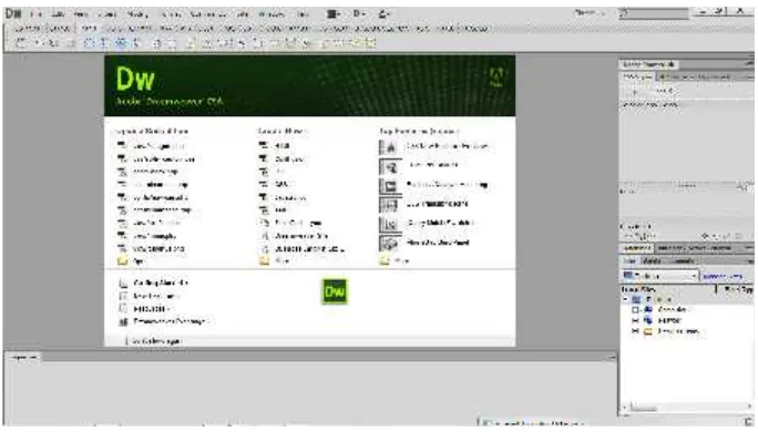 Gambar 2.3. Tampilan halaman Welcome Screen dari Dreamweaver CS6
