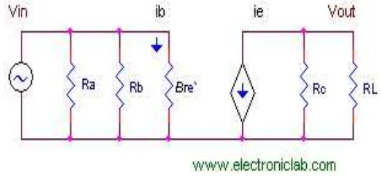 gambar-3. Resistor Ra dan Rc dihubungkan ke ground dan semua kapasitor
