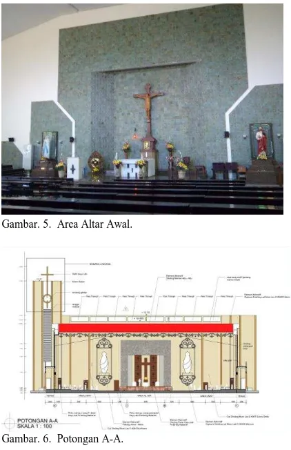 Gambar. 5.  Area Altar Awal.  