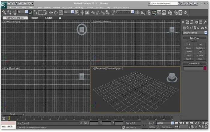 Gambar 2.6 Tampilan utama 3DS Max 