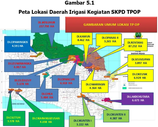 Gambar 5.1 Peta Lokasi Daerah Irigasi Kegiatan SKPD TPOP 