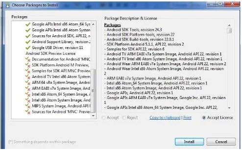 Gambar 2.18 Proses Download dan Instalasi Android SDK Platform 
