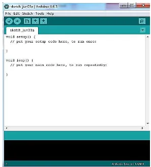 Gambar 2.6. Tampilan lembar kerja jendela Arduino IDE 