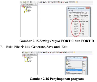 Gambar 2.14 Setting Input Port A dan Port B 