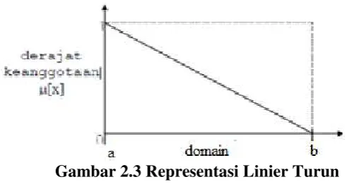 Gambar 2.3 Representasi Linier Turun 