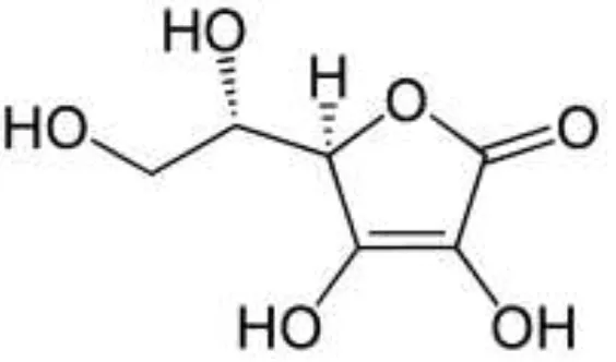 Gambar 2.6 Struktur bangun asam askorbat 