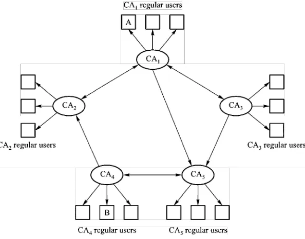 FIg. 3.5 A CA network consisting of more than two CAs