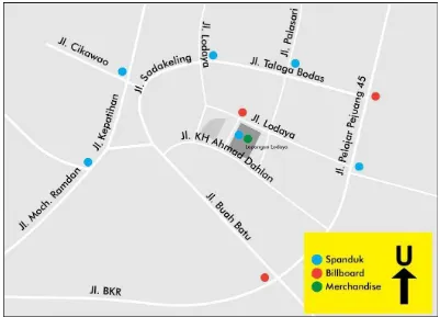 Gambar III.1. Peta persebaran media untuk wilayah sekitar Lapangan Lodaya.  