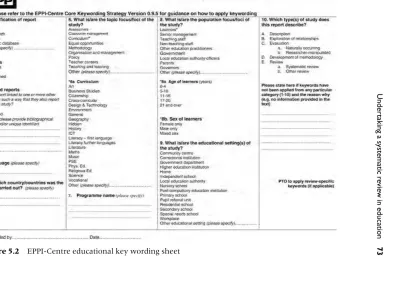 Figure 5.2EPPI-Centre educational key wording sheet