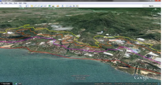 Gambar 3.3. Visualisasi 3D pada wilayah kec. Teluk Betung Selatan dan  sekitarnya 
