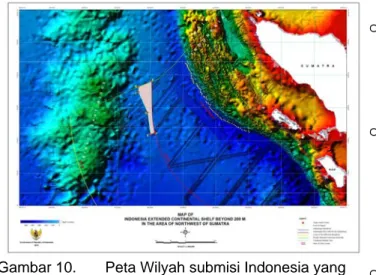 Gambar 10.   Peta Wilyah submisi Indonesia yang  teraktual