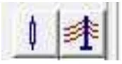 Gambar 2.6. Simbol kabel tanah (kiri) dan kabel udara (kanan) di ETAP 12.6