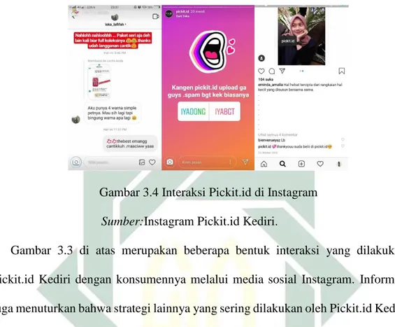 Gambar 3.4 Interaksi Pickit.id di Instagram 