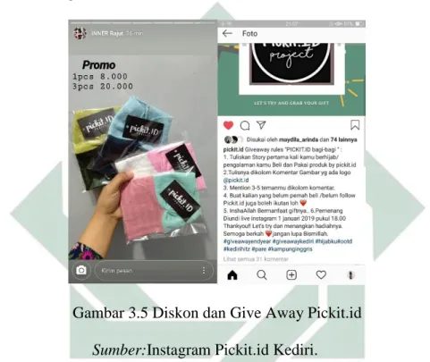 Gambar 3.5 Diskon dan Give Away Pickit.id 