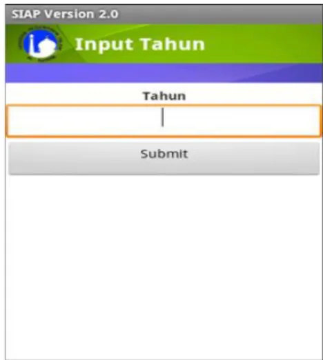 Gambar 13. Layar Input Tahun Buku 