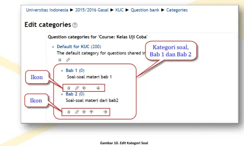 Gambar 10. Edit Kategori Soal 
