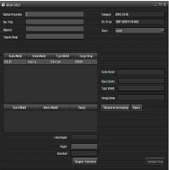 Gambar 14 Tampilan Pengedropan Mobil 