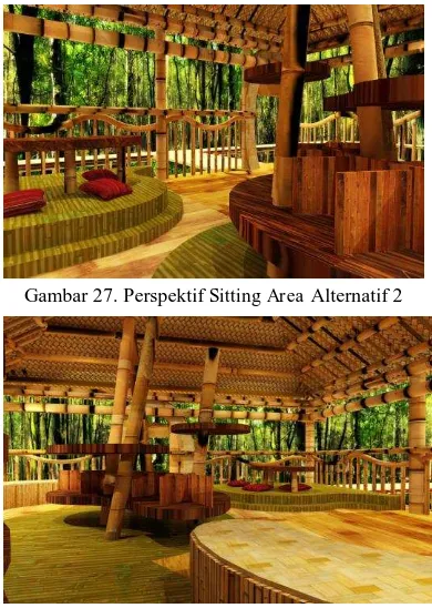Gambar 27. Perspektif Sitting Area Alternatif 2 