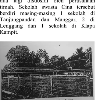 Gambar 2.   Sekolah Belanda –  Indo di  Tanjungpandan  